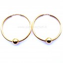 Earrings gold plated with bubble "Gabija ARA -2.5 cm"