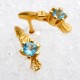 Earrings gold plated with crystal T-2