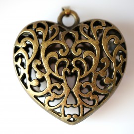 Brass pendant "Heart"