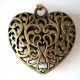 Brass pendant "Heart"-1