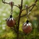 Earrings - Clips with natural sun stone-5