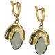 Brass earrings with the Onyx A715-2