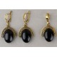 Brass earrings with the Onyx A715-4