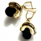 Brass earrings with the Onyx A715-7