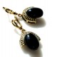 Brass earrings with the Onyx A715-6