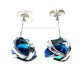 Earrings with blue Zircon-2