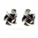 Earrings with black Zircon