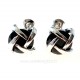 Earrings with black Zircon-1