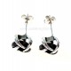 Earrings with black Zircon-2