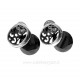 Earrings with black round Zircon-1