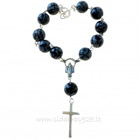 Rosaries on hand with Snow Obsidian
