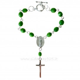 Rosaries on hand with green cat eye stones