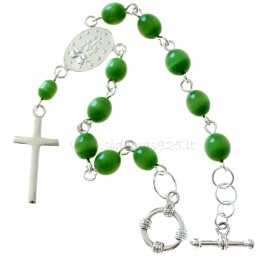 Rosaries on hand with green cat eye stones