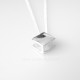 Chain "Tiny with a minimalist square pendant" G-03-5