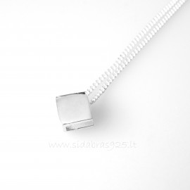 Chain "Tiny with a minimalist square pendant" G-03