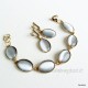 Brass set with the Cat's eye ŽA515AP517-1