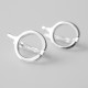 Earrings minimalist narrow wheel with a rod-1
