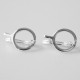 Earrings minimalist narrow wheel with a rod-3