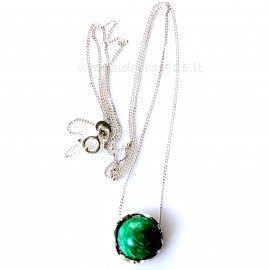 Chain "Tiny with Malachite Stone" G-03