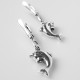 Earrings with an English clasp Dolphins-3