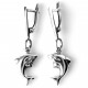 Earrings with an English clasp Dolphins-1