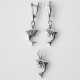 Earrings with an English clasp Dolphins-4