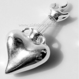 Pendant silver heart "The Fountain of Life"