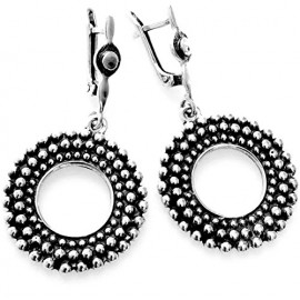 Earrings "Bubbles in a circle" A602