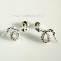 Earrings with Zirconia "Snakes"