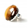 Ring with a large Tiger stone