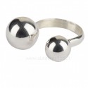 Ring for all sizes with a shiny surface "Two Bubbles"