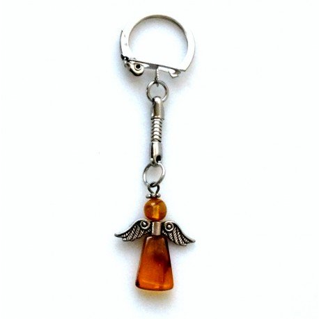 Keychain with amber "Angel"