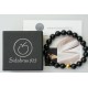 Men's bracelet with Onyx and golden bubble-2