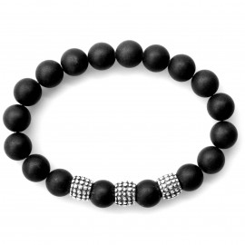 Men's bracelet with Onyx and beads