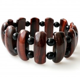 Men's bracelet with natural Taurus stone