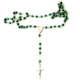 Rosaries with small Malachite stones RKM