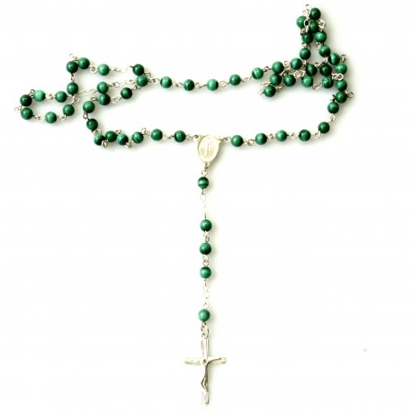 Rosaries with small Malachite stones RKM