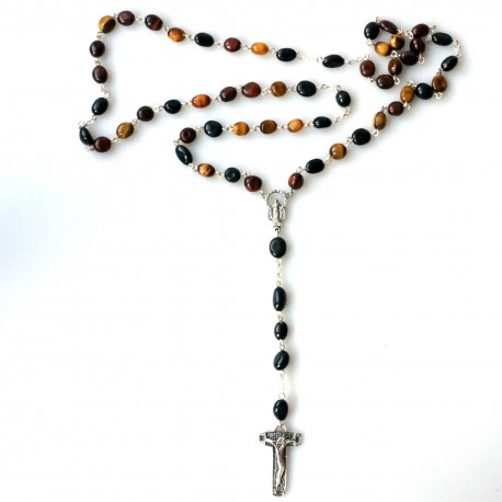 Rosary with natural Tiger stones RT