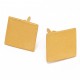 Gold-plated silver earrings "Silver-gilded square"-1