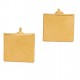 Gold-plated silver earrings "Silver-gilded square"-2