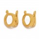 Gold-plated silver round earrings-1