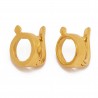Gold-plated silver round earrings