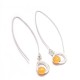 Silver earrings with a gold-plated bubble-1