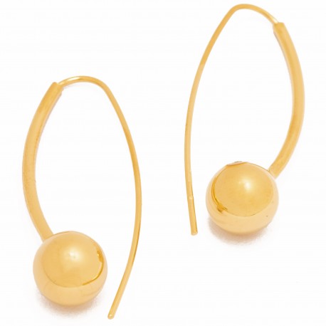 Gold-plated silver earrings "Aphrodite's bubble"