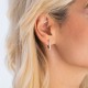 Silver earrings are smooth sticks-2
