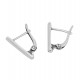 Silver earrings are smooth sticks-4