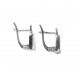 Silver earrings with hanging squares A423-5