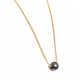 Chain gold-plated silver with black bubble PG0.3-1