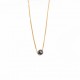 Chain gold-plated silver with black bubble PG0.3-3