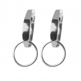 Silver earrings with minimalistic circles